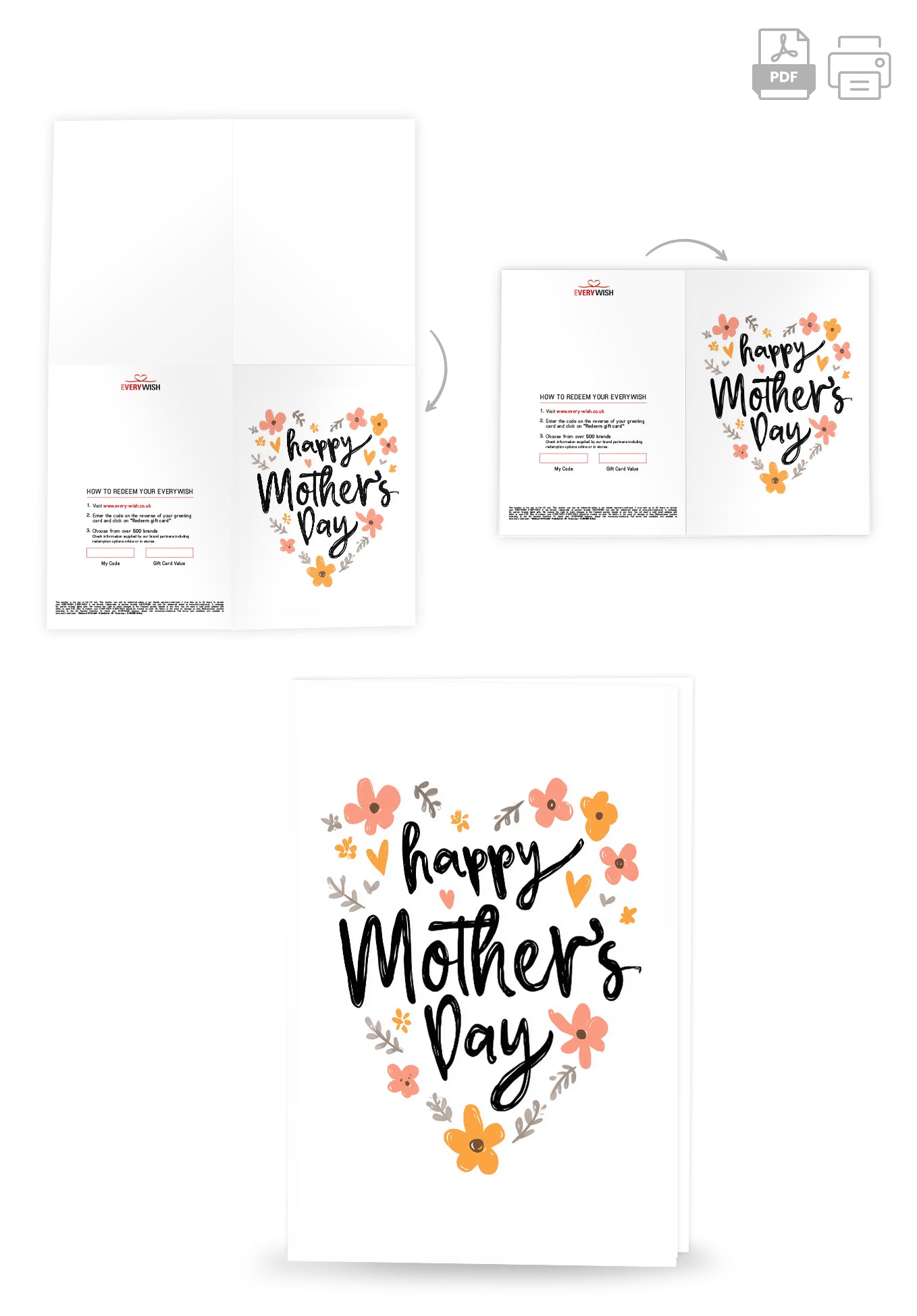 Happy Mother's Day - Flower Heart