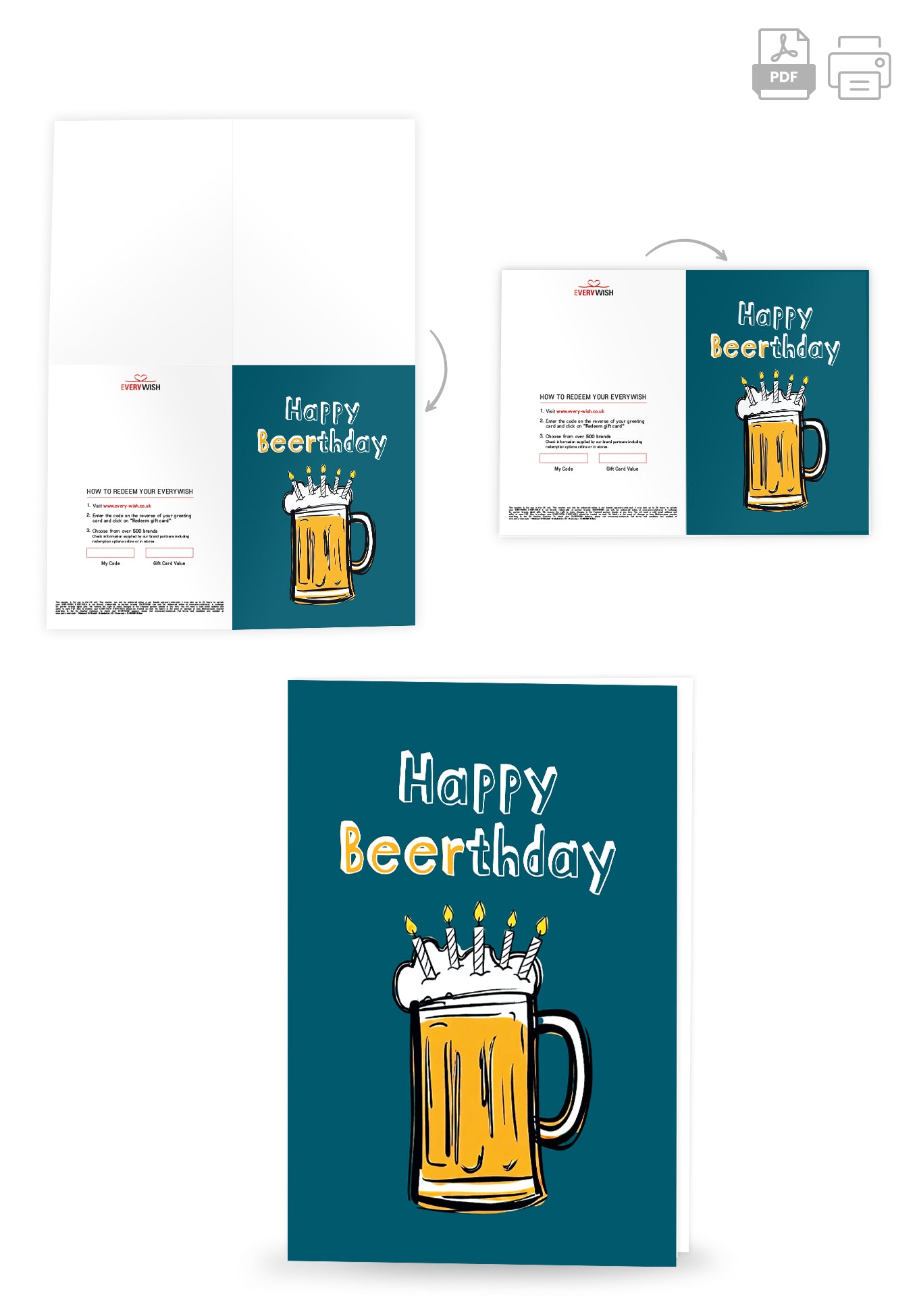Happy Beerthday - Beer mug with candles
