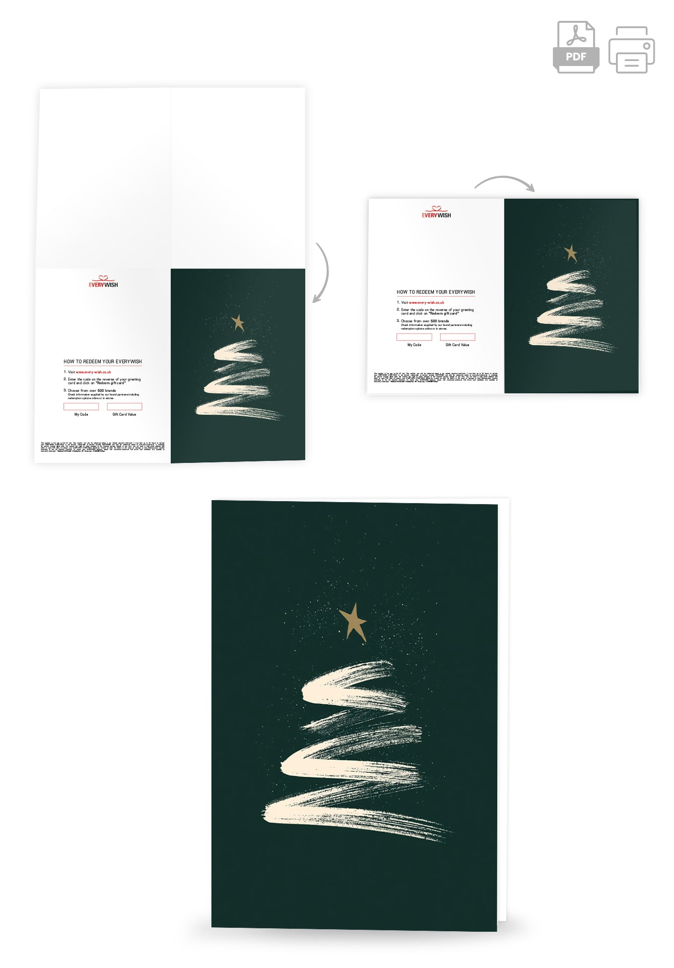 Christmastree - Darkgreen minimalistic