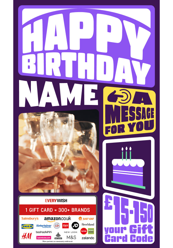 Digital - Happy Birthday - Round