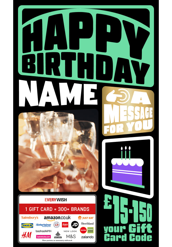 Digital - Happy Birthday - Round