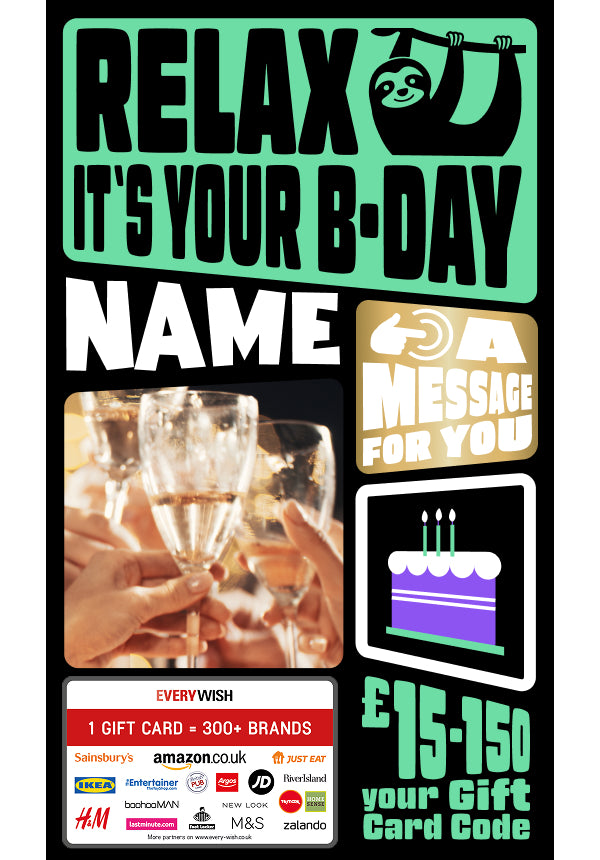 Digital - Relax Birthday - Sloth