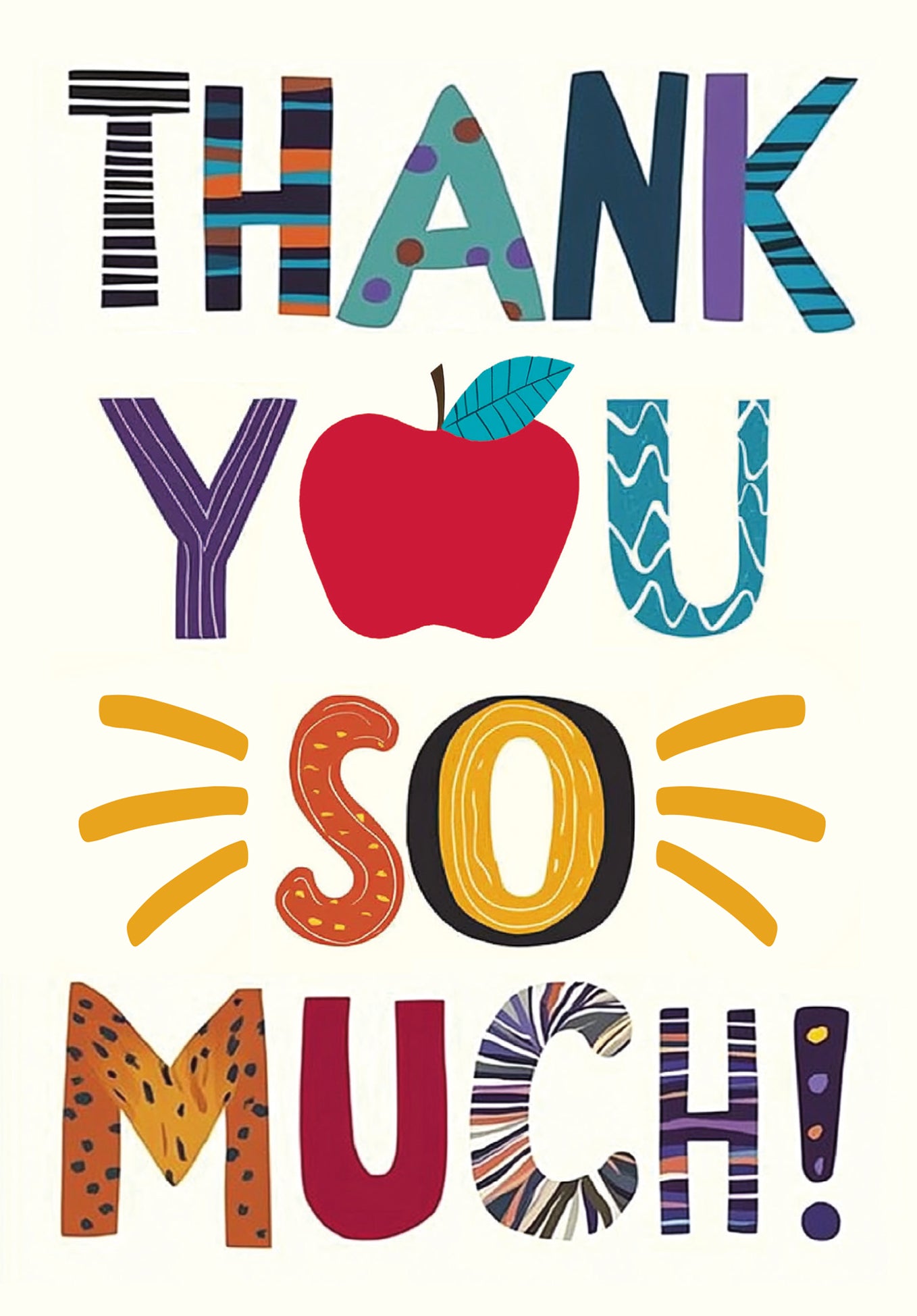 Thank you so much - Letters (Value)