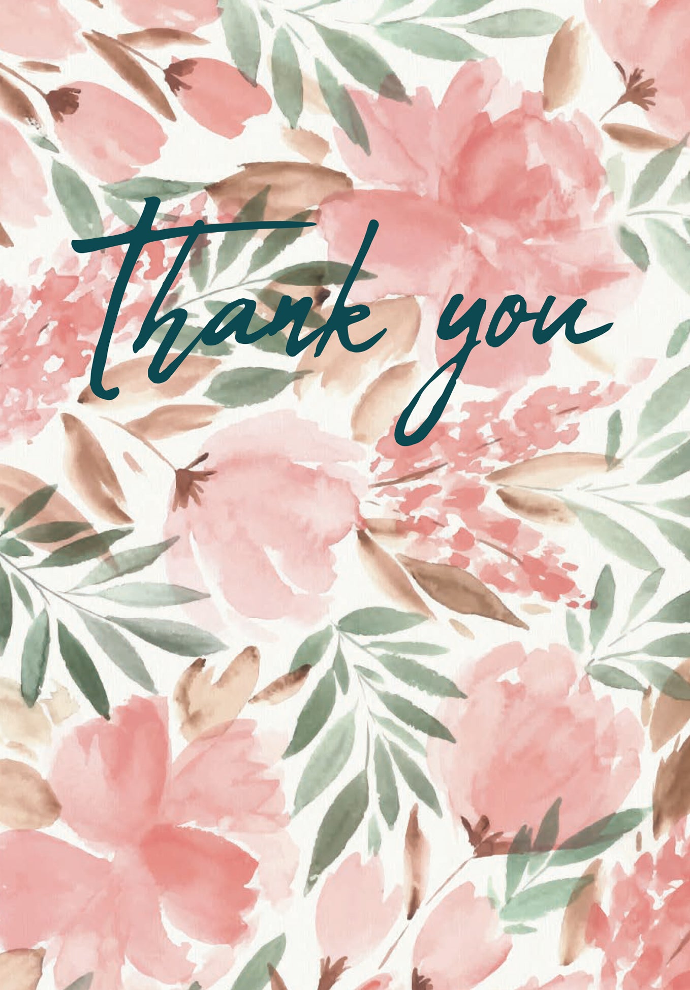 Thank you - Watercolour Flower