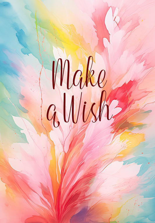 Make a wish - Colourful Pink