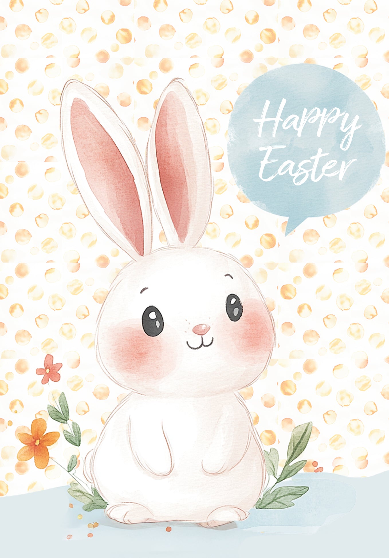 Happy Easter - Speech Bubble
