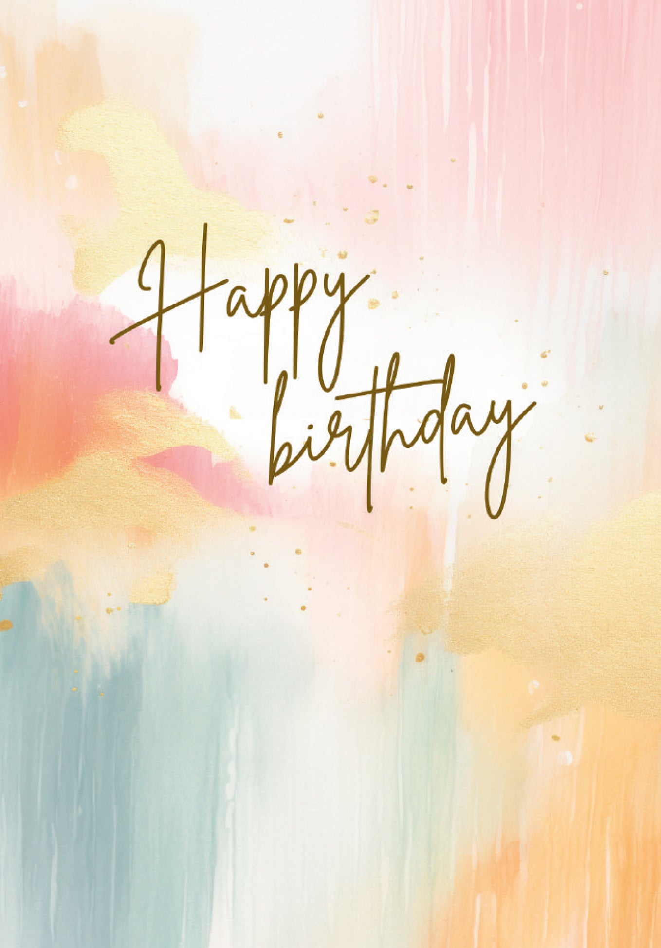Happy Birthday - Colourful watercolour