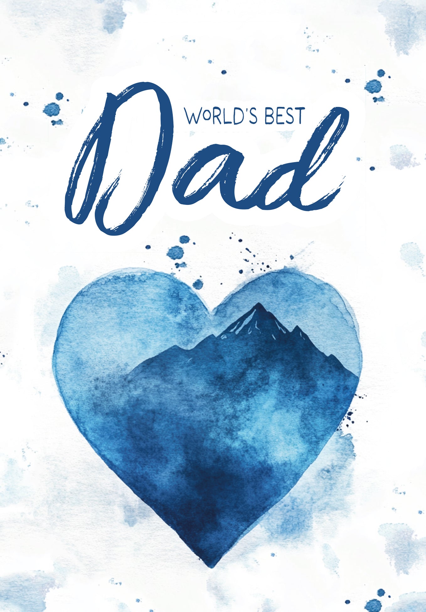 World's best Dad - Heart Blue