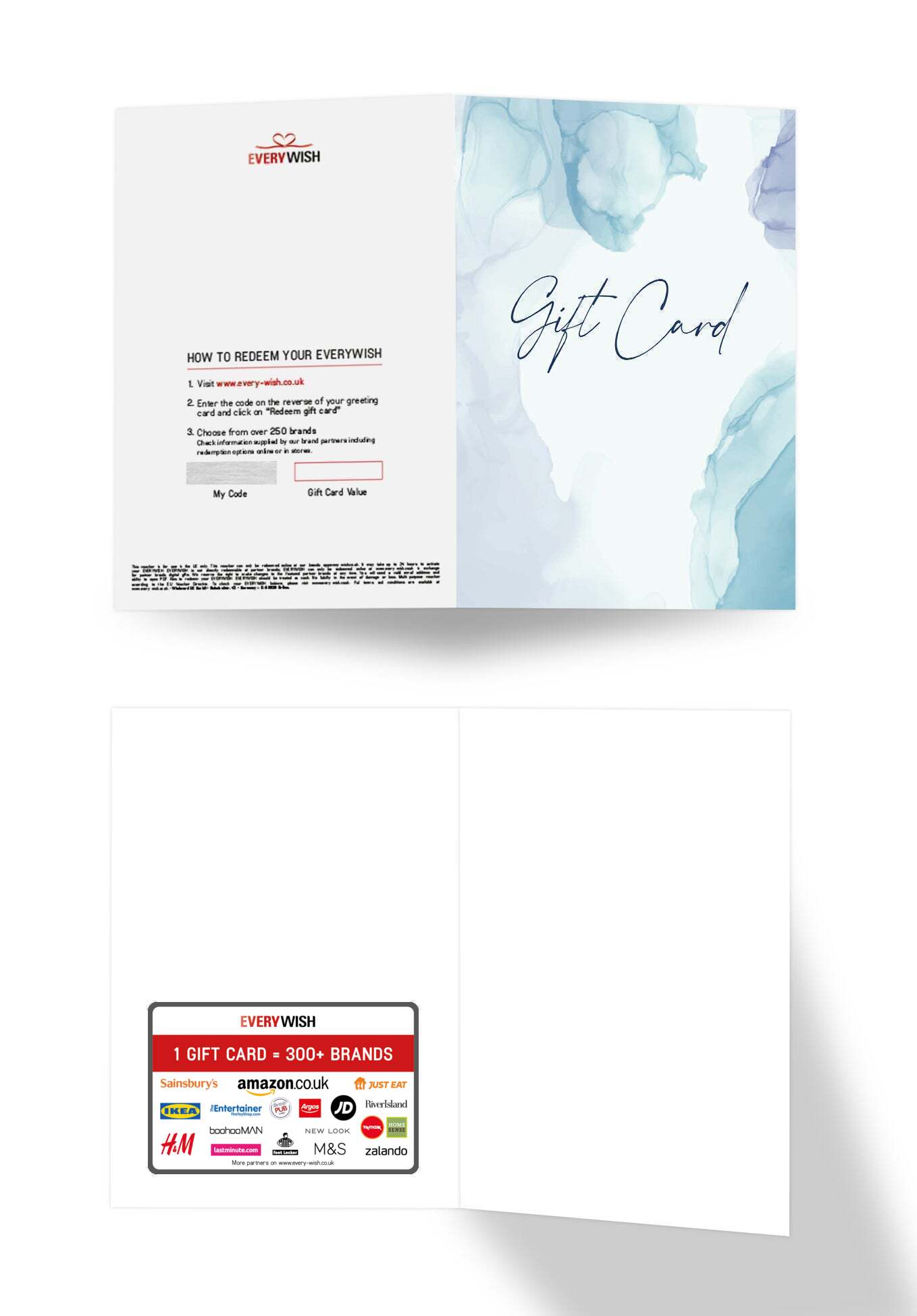 Gift Card - Watercolour Blue
