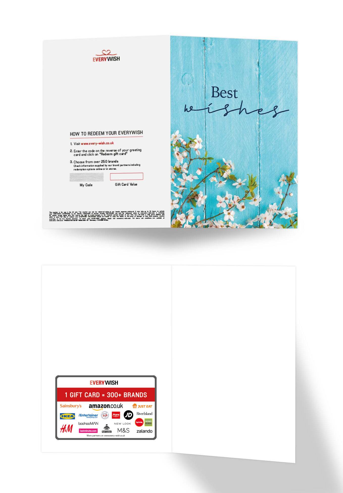 Best Wishes - Wood Blue