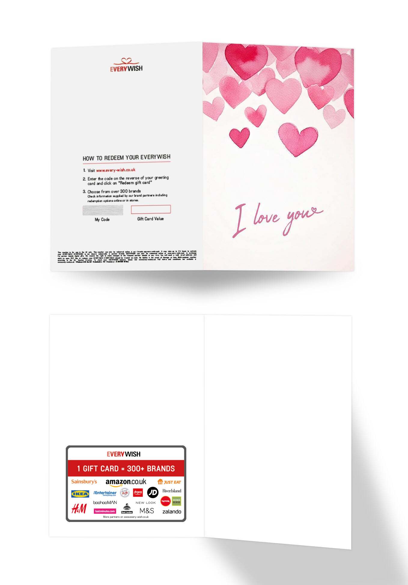 I Love You - Pink Hearts