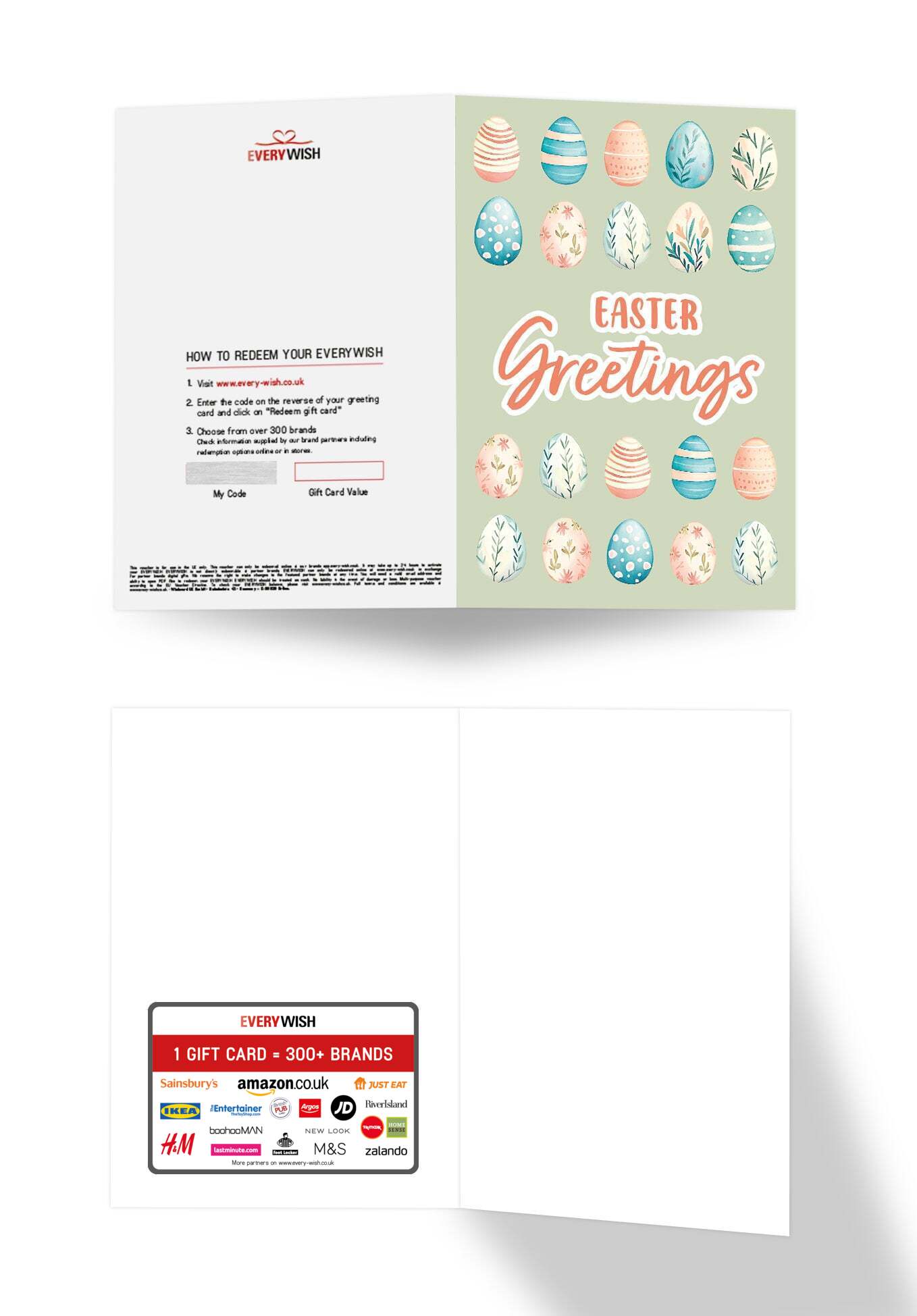 Easter Greetings - Egg Pattern Green