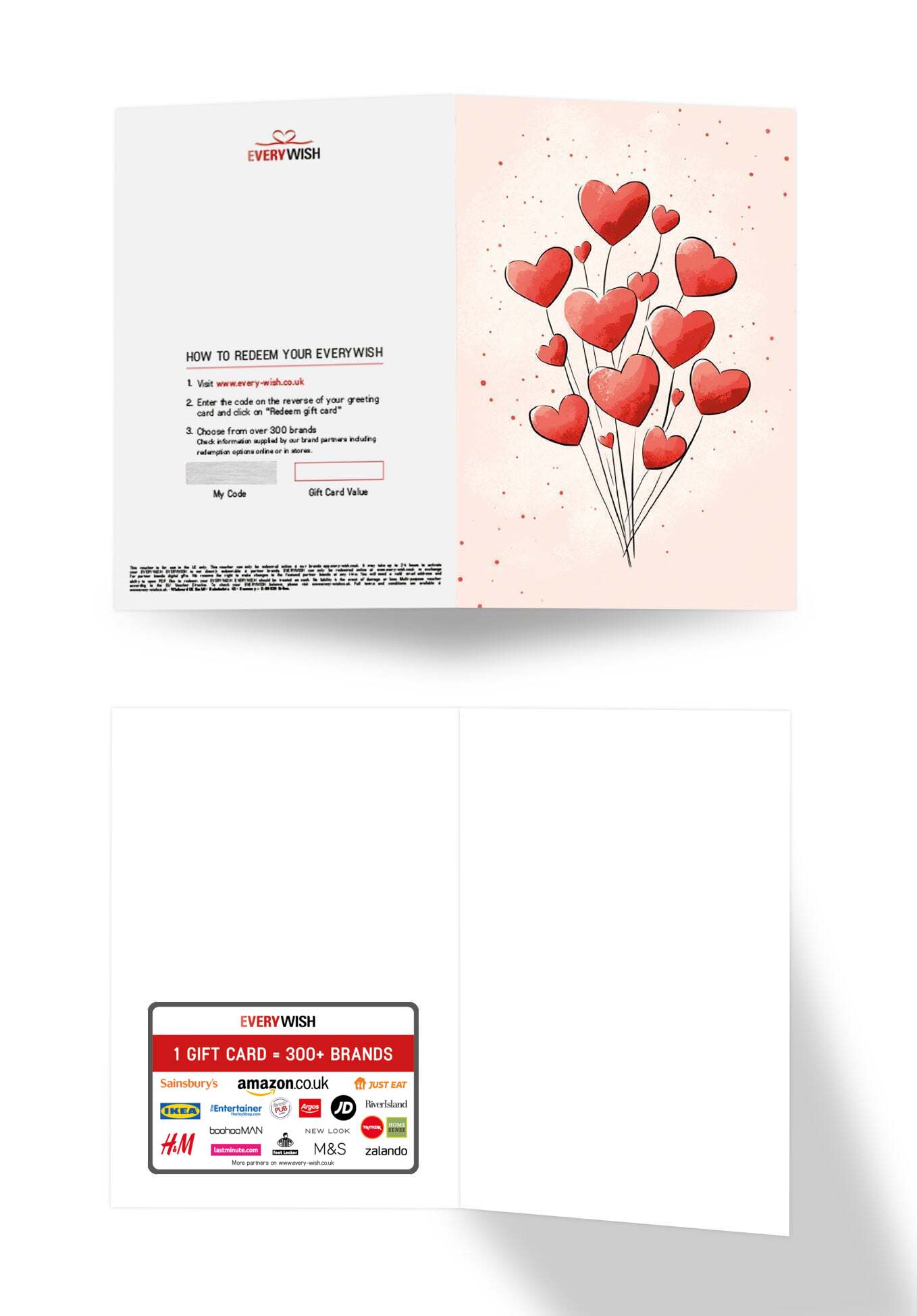 Heart balloons watercolour (Value)