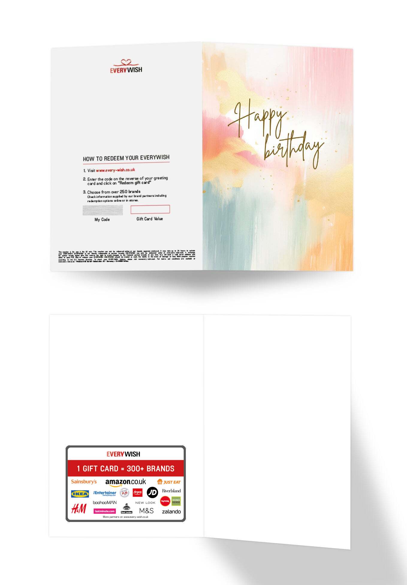 Happy Birthday - Colourful watercolour