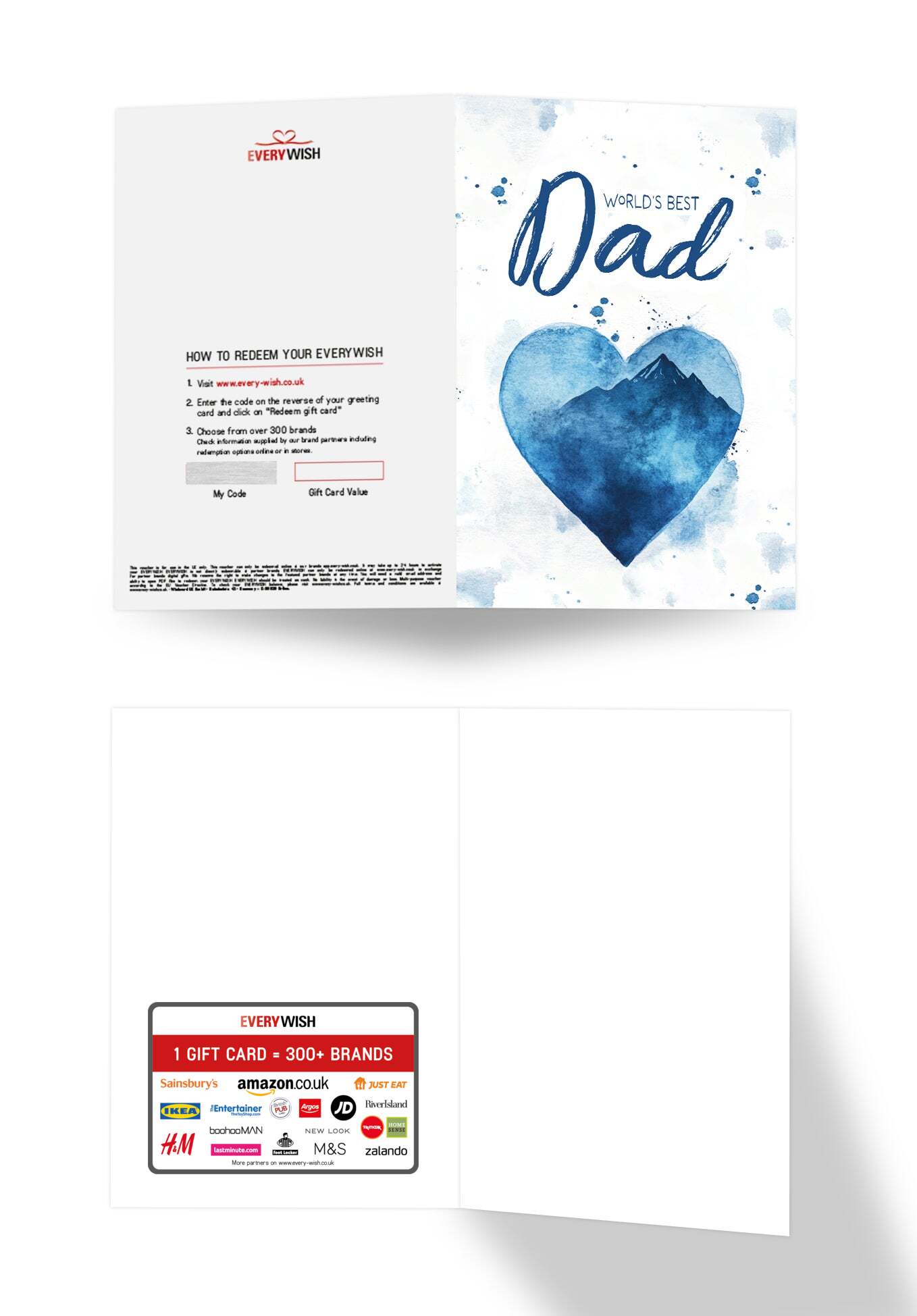 World's best Dad - Heart Blue