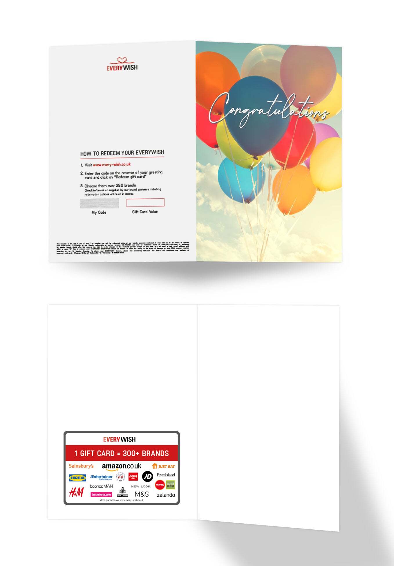 Congratulations - Colourful balloons