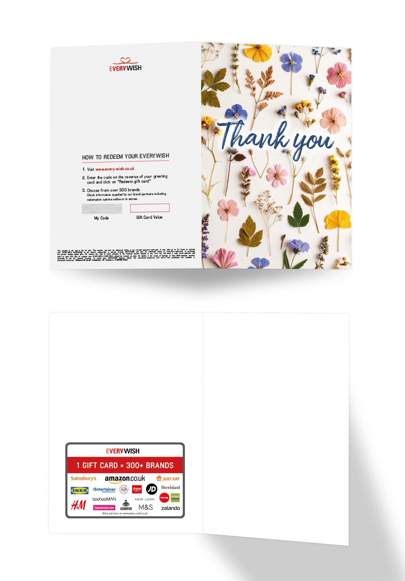 Thank you - Colourful dried flowers (Value)
