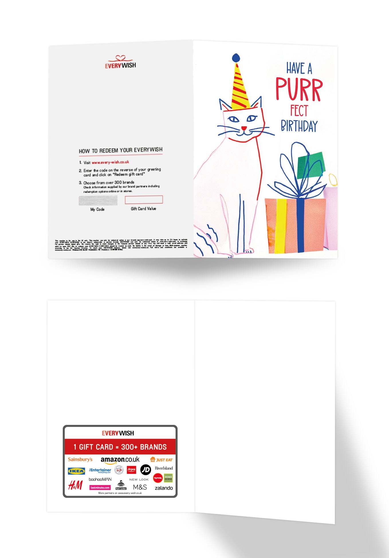 Purrfect Birthday - Cat White