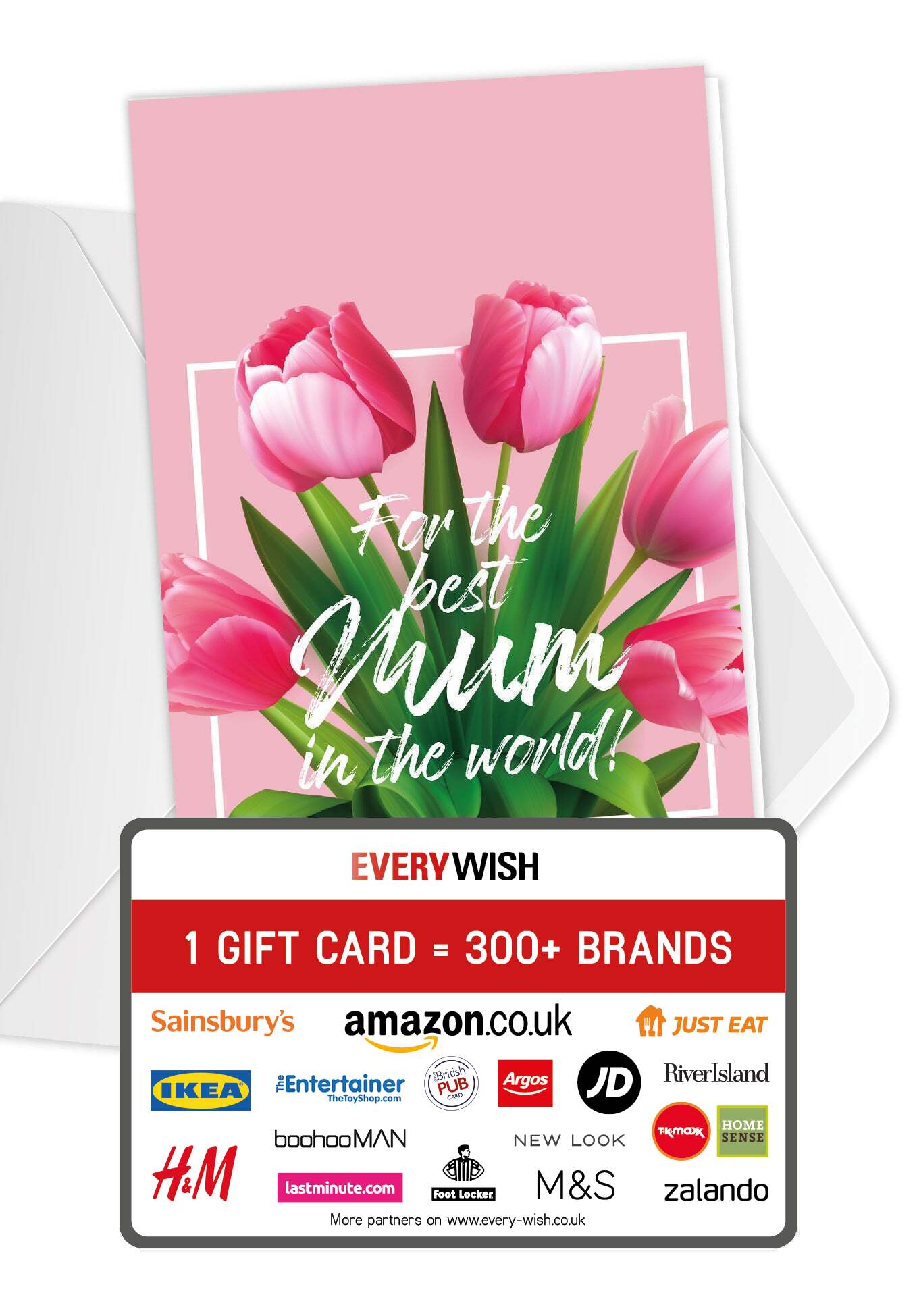 For the best Mum - Pink Tulips
