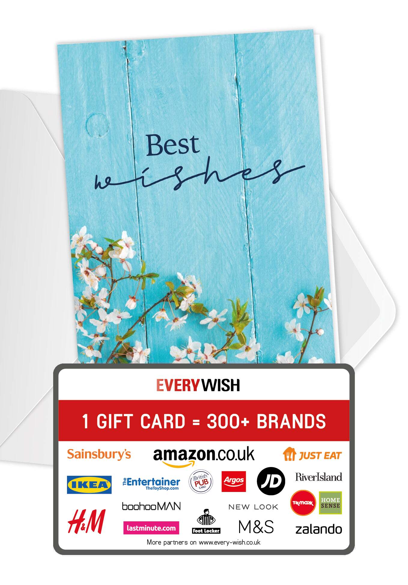 Best Wishes - Wood Blue
