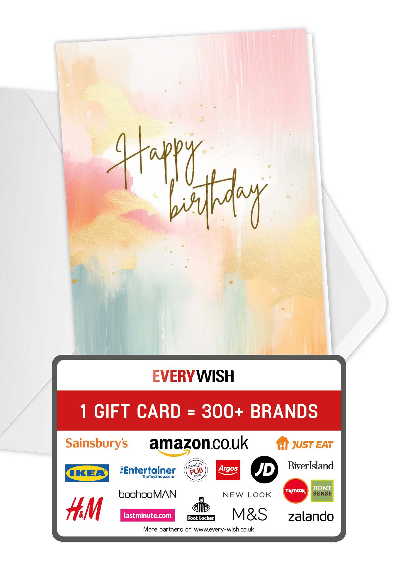 Happy Birthday - Colourful watercolour