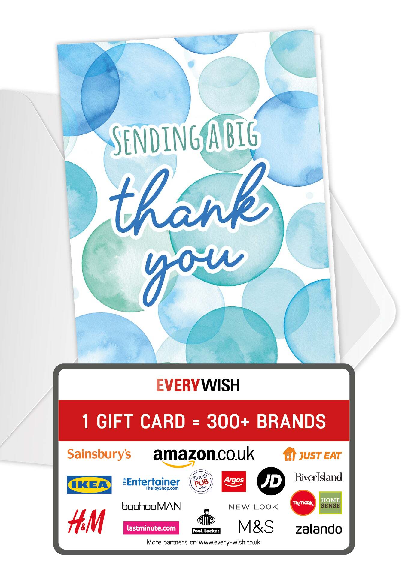 Sending Thank you - Blue Bubbles