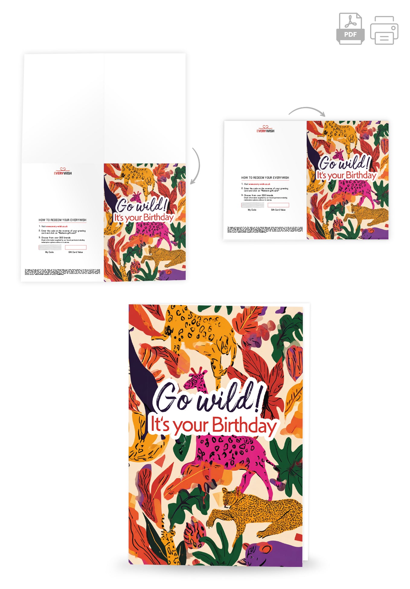 Go wild! Birthday - Colourful Animals