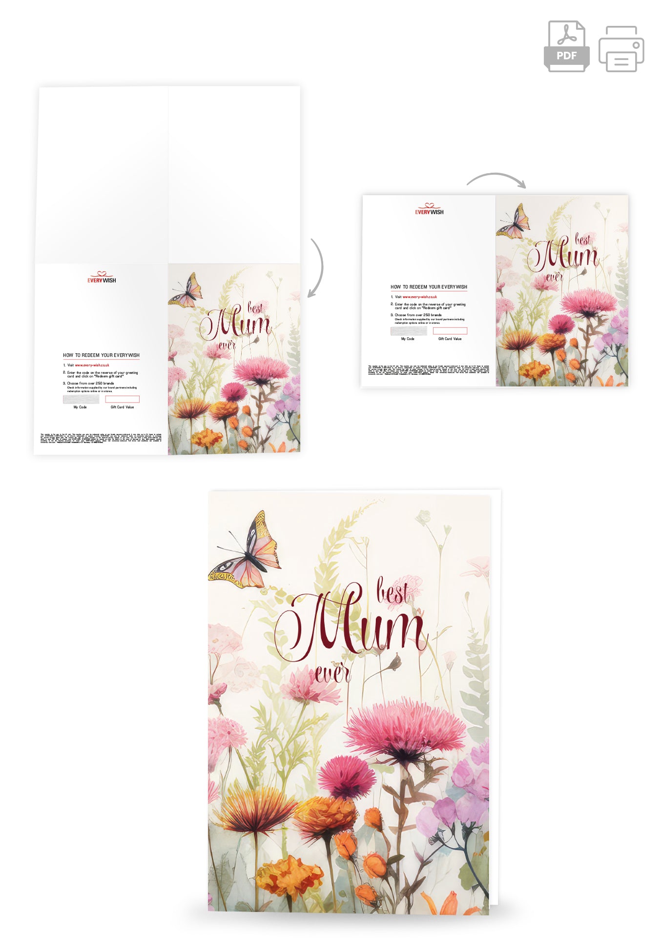 Best Mum ever - Meadow of Flowers