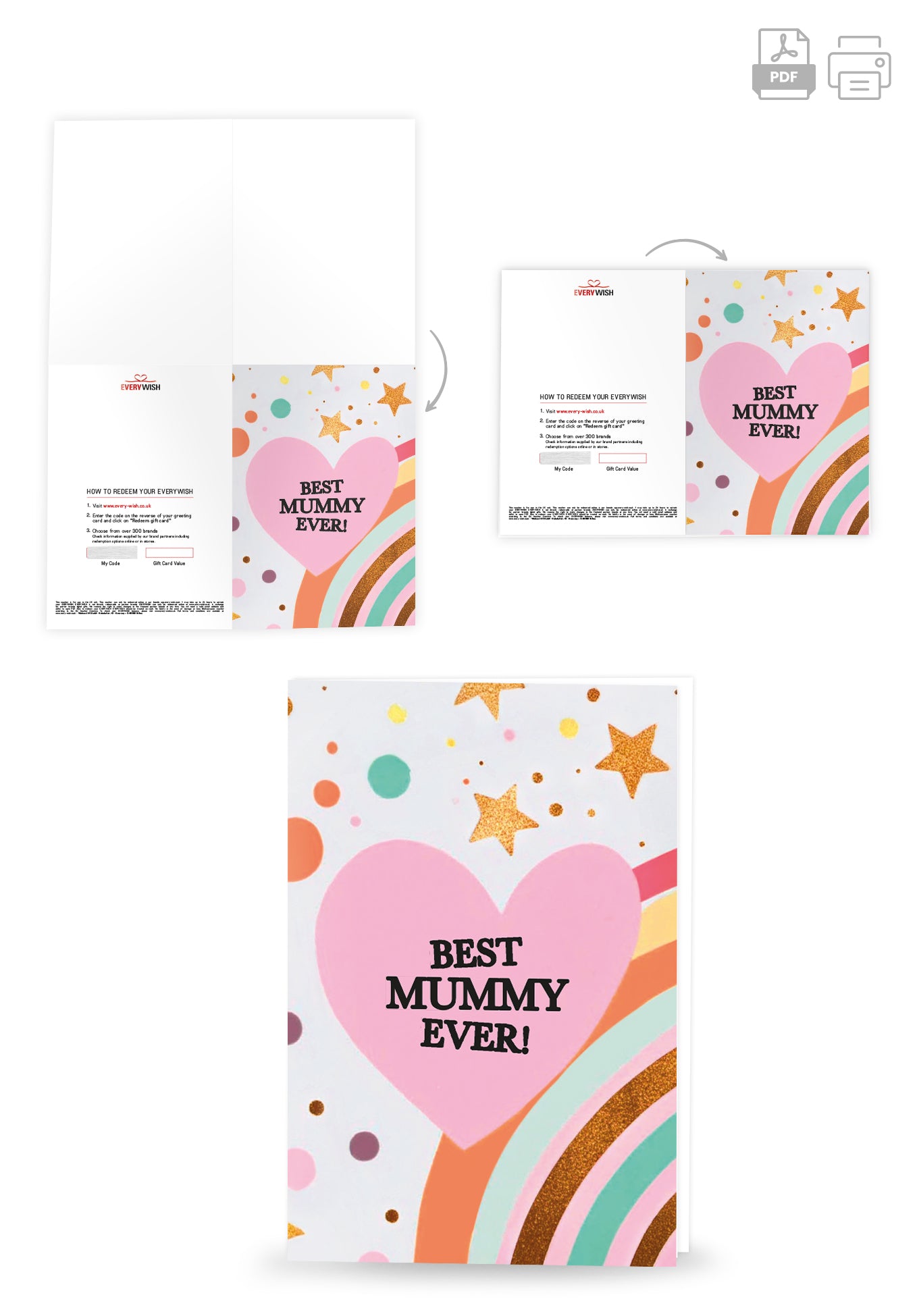 Best Mummy - Heart Rainbow