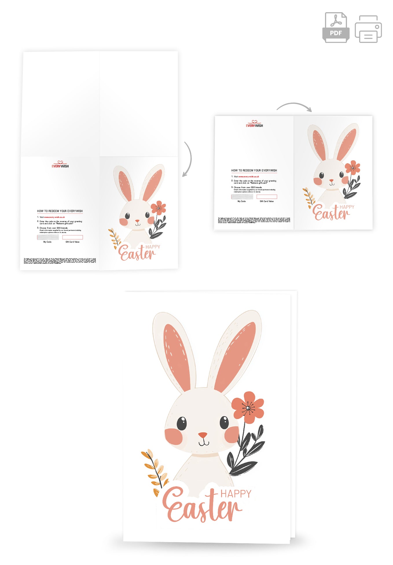 Happy Easter - Bunny White