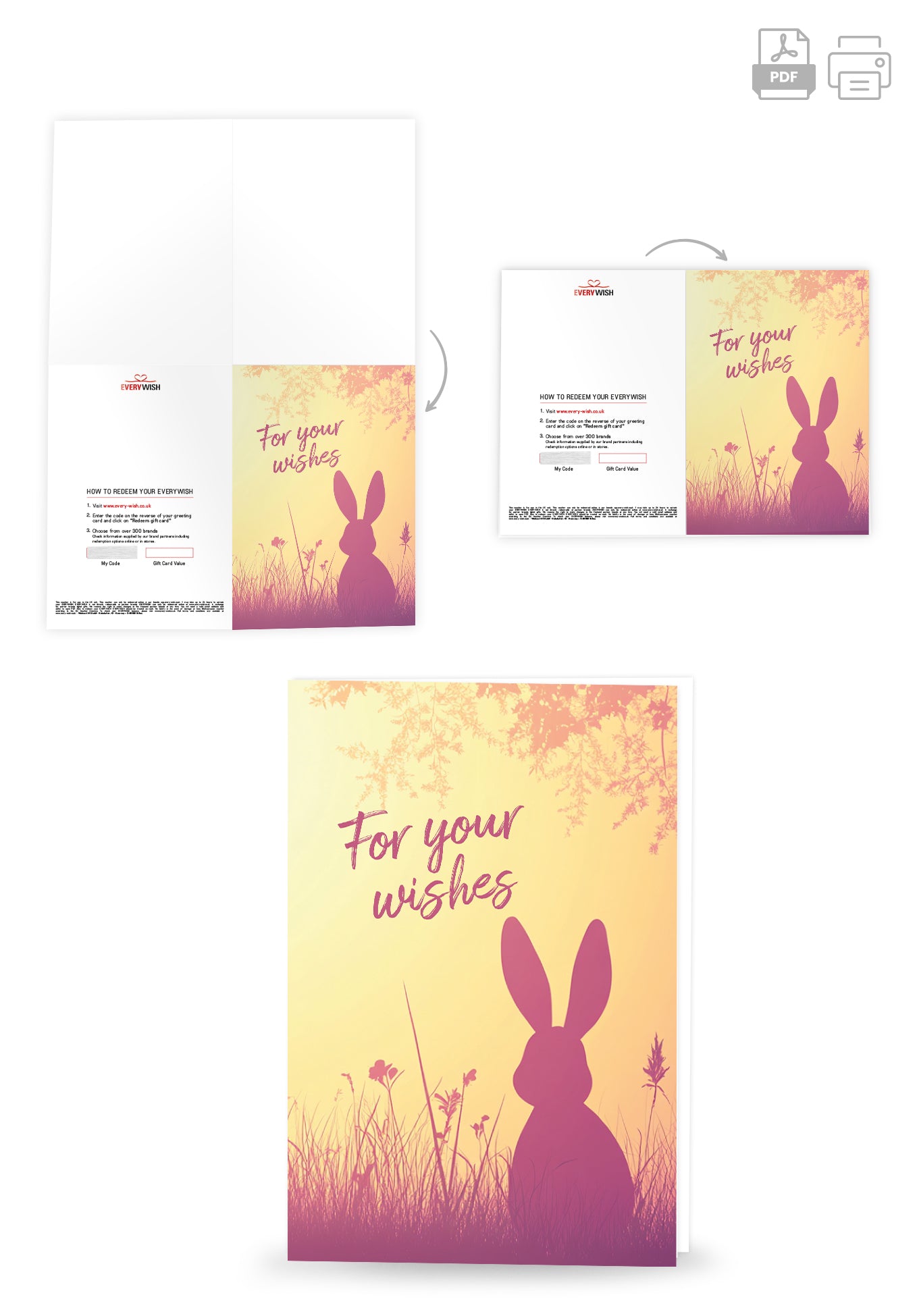 For your Wishes - Bunny Silhouette