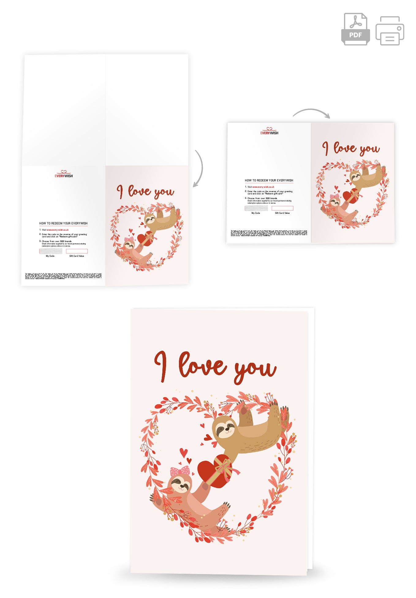 I love you - Sloth Heart
