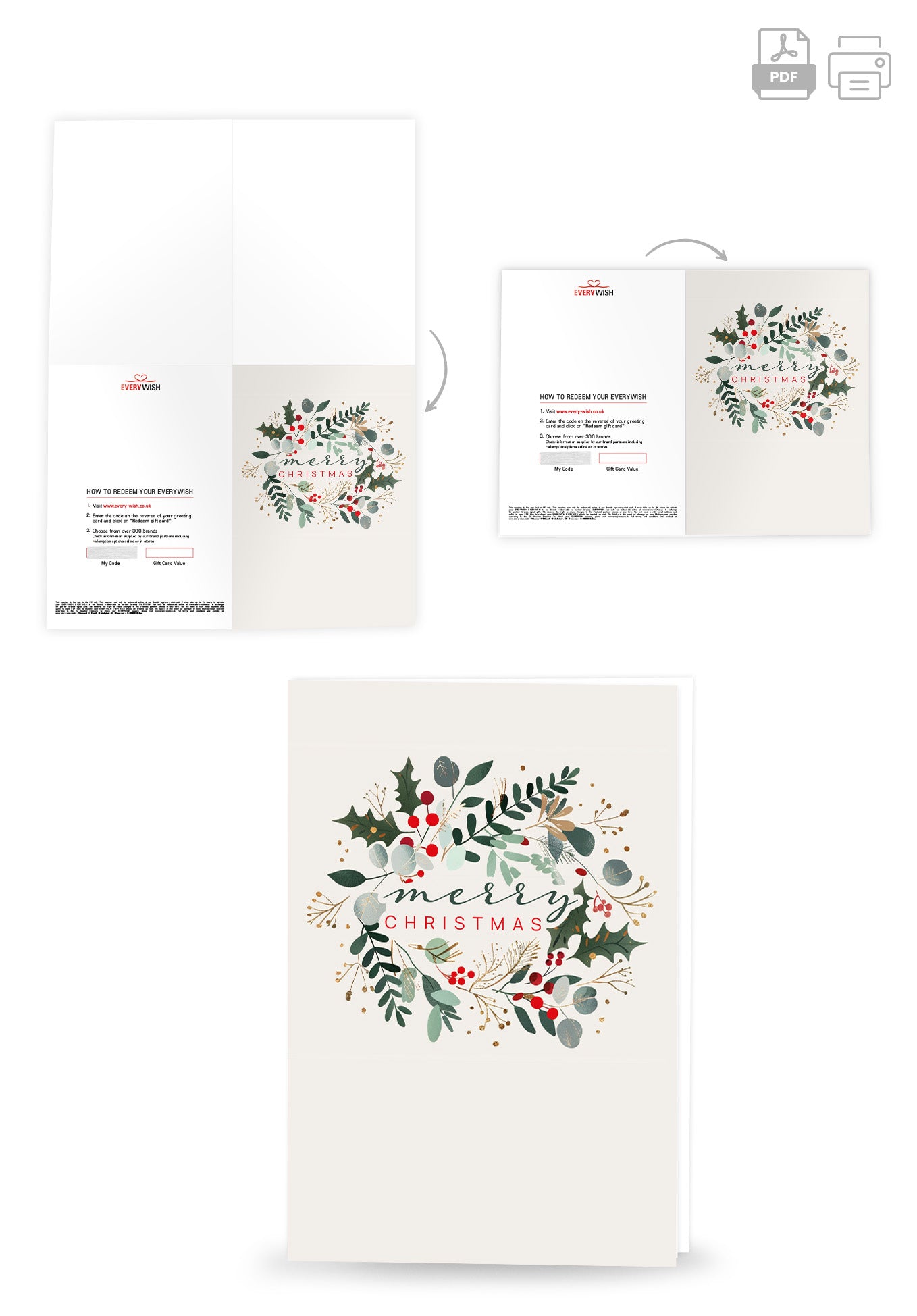 Merry Christmas - Beige Advent Wreath