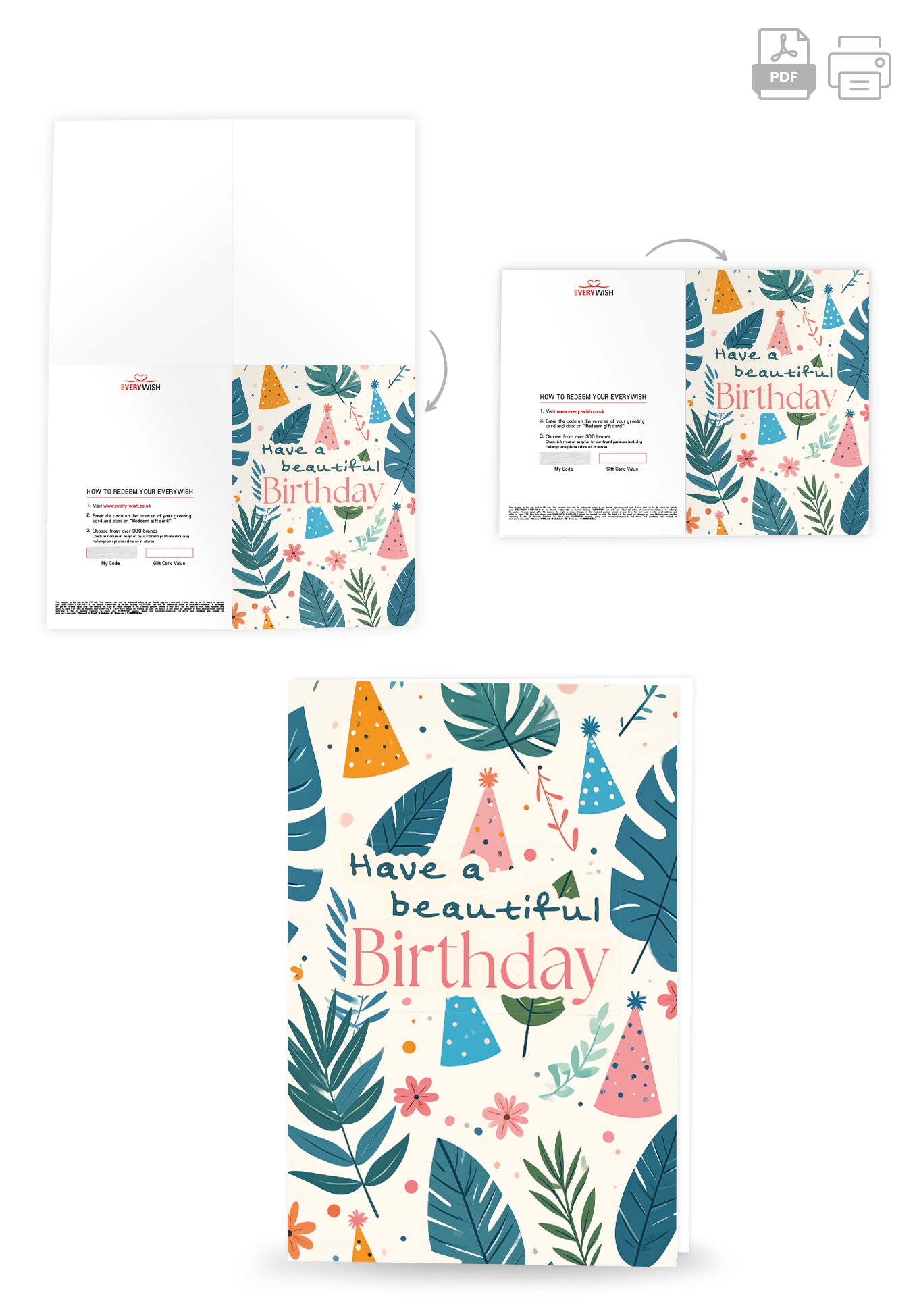 Beautiful Birthday - Party leaves