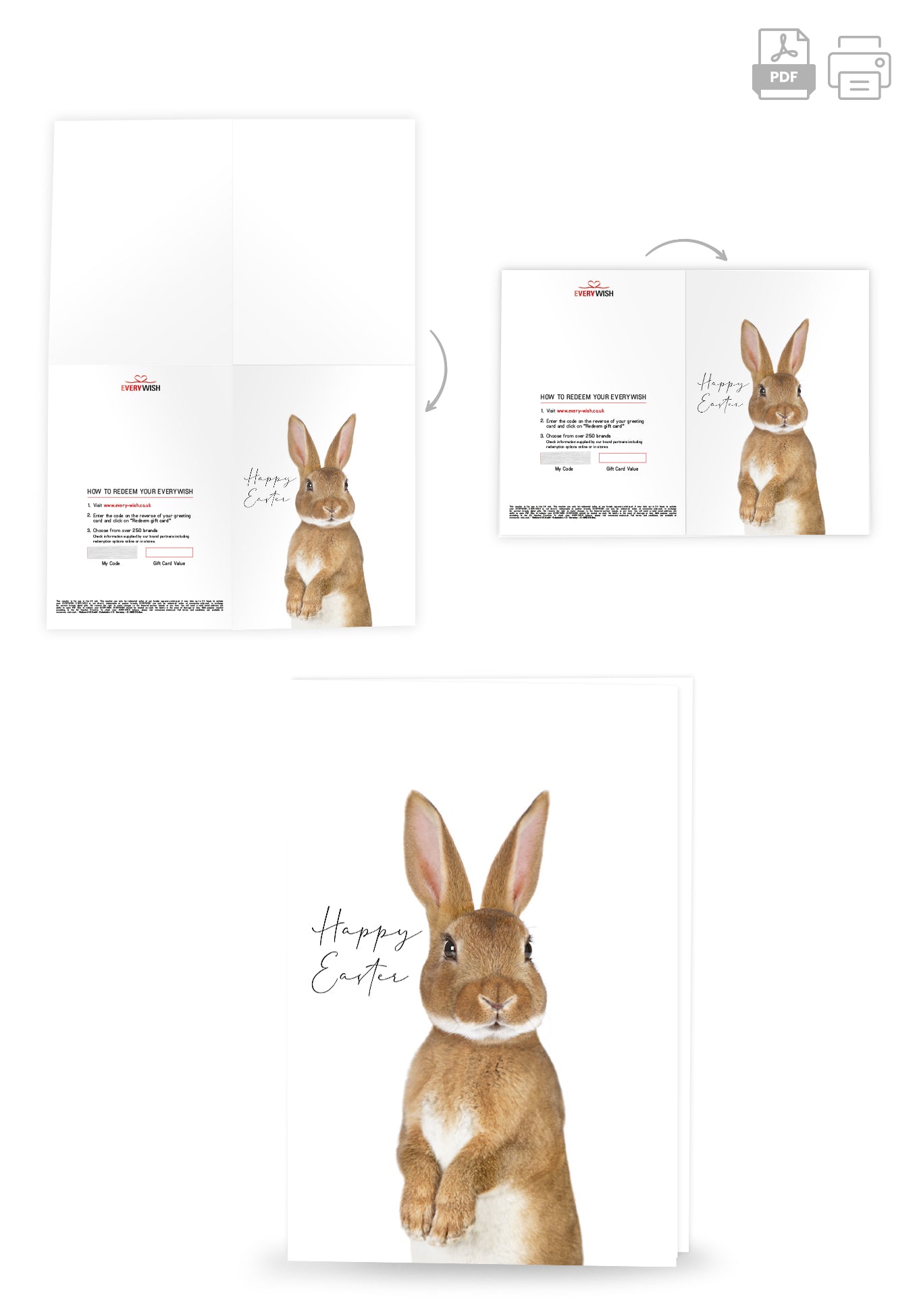 Happy Easter - Brown Rabbit