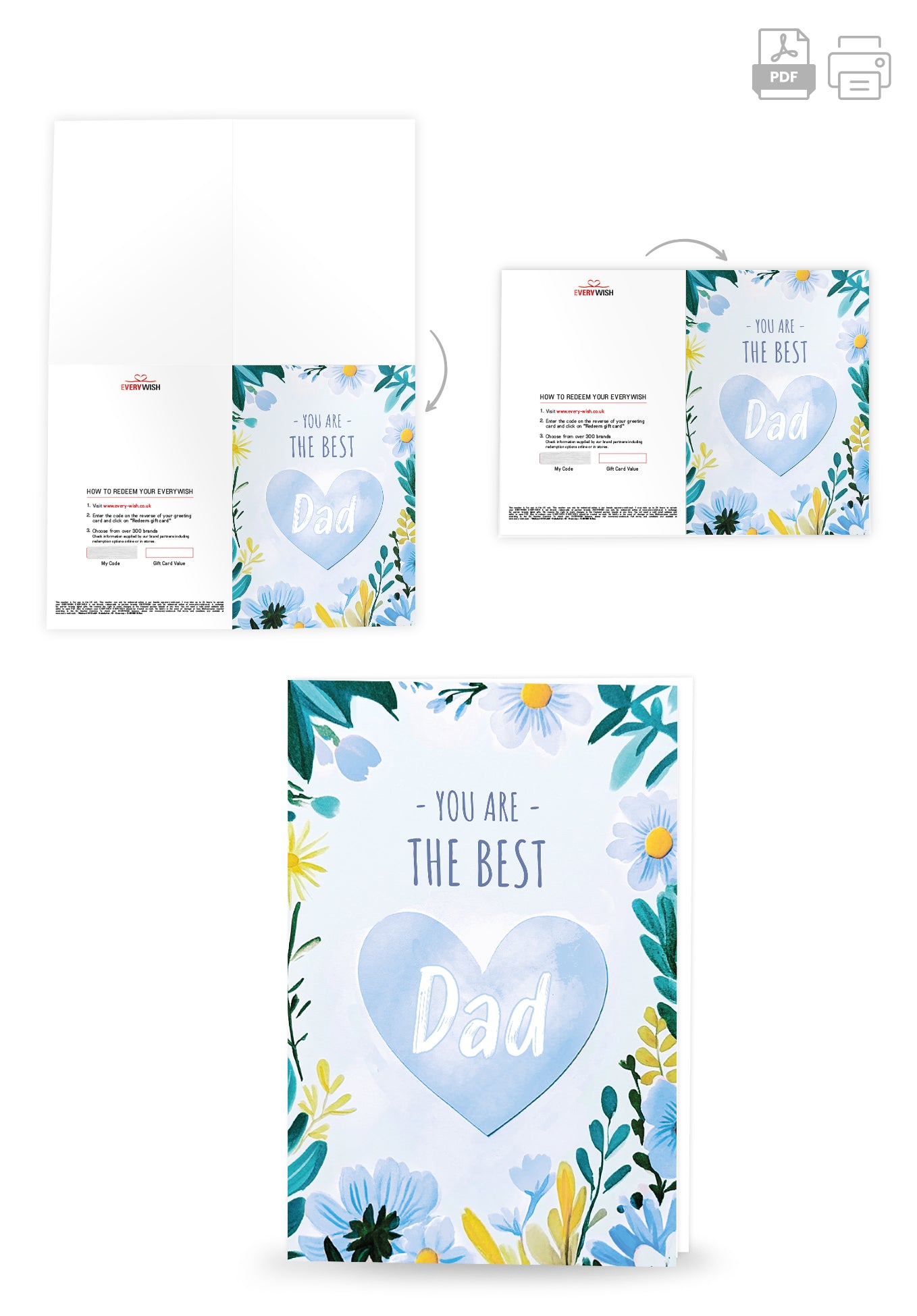 The Best Dad - Heart Flower