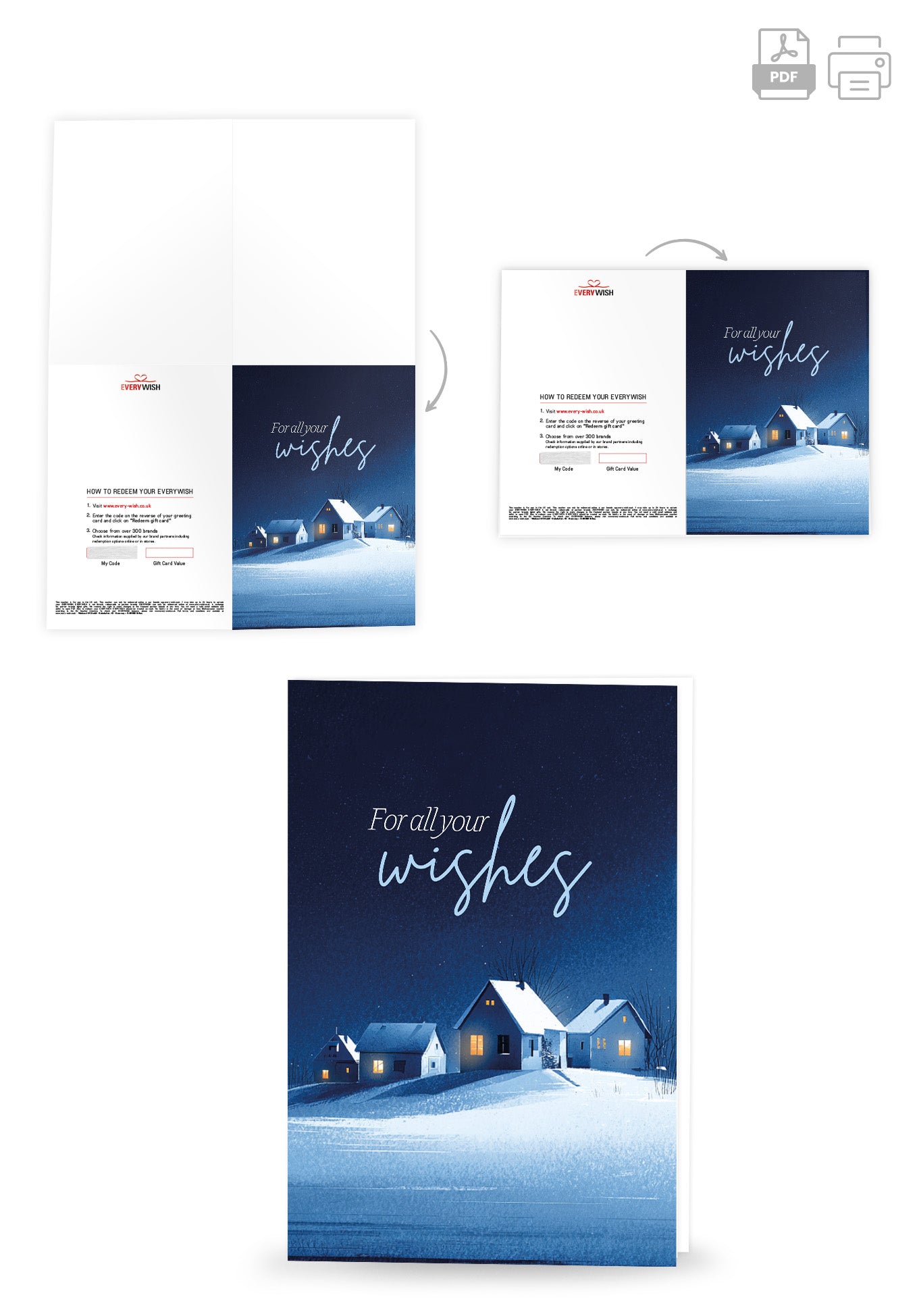 For all your wishes - Winter Town Blue