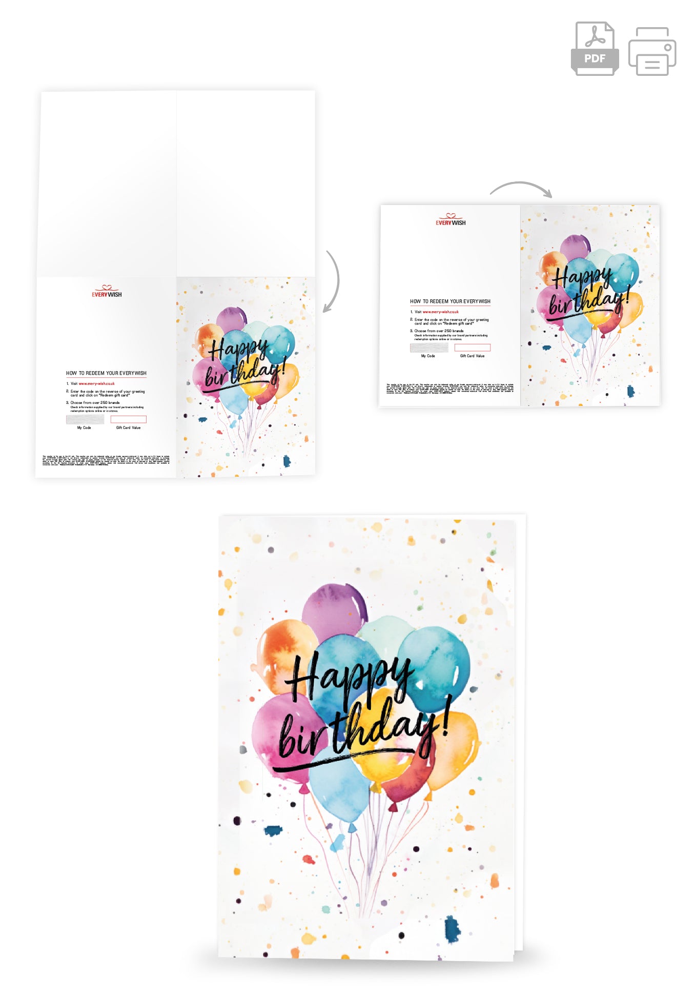 Happy Birthday - Colourful balloons