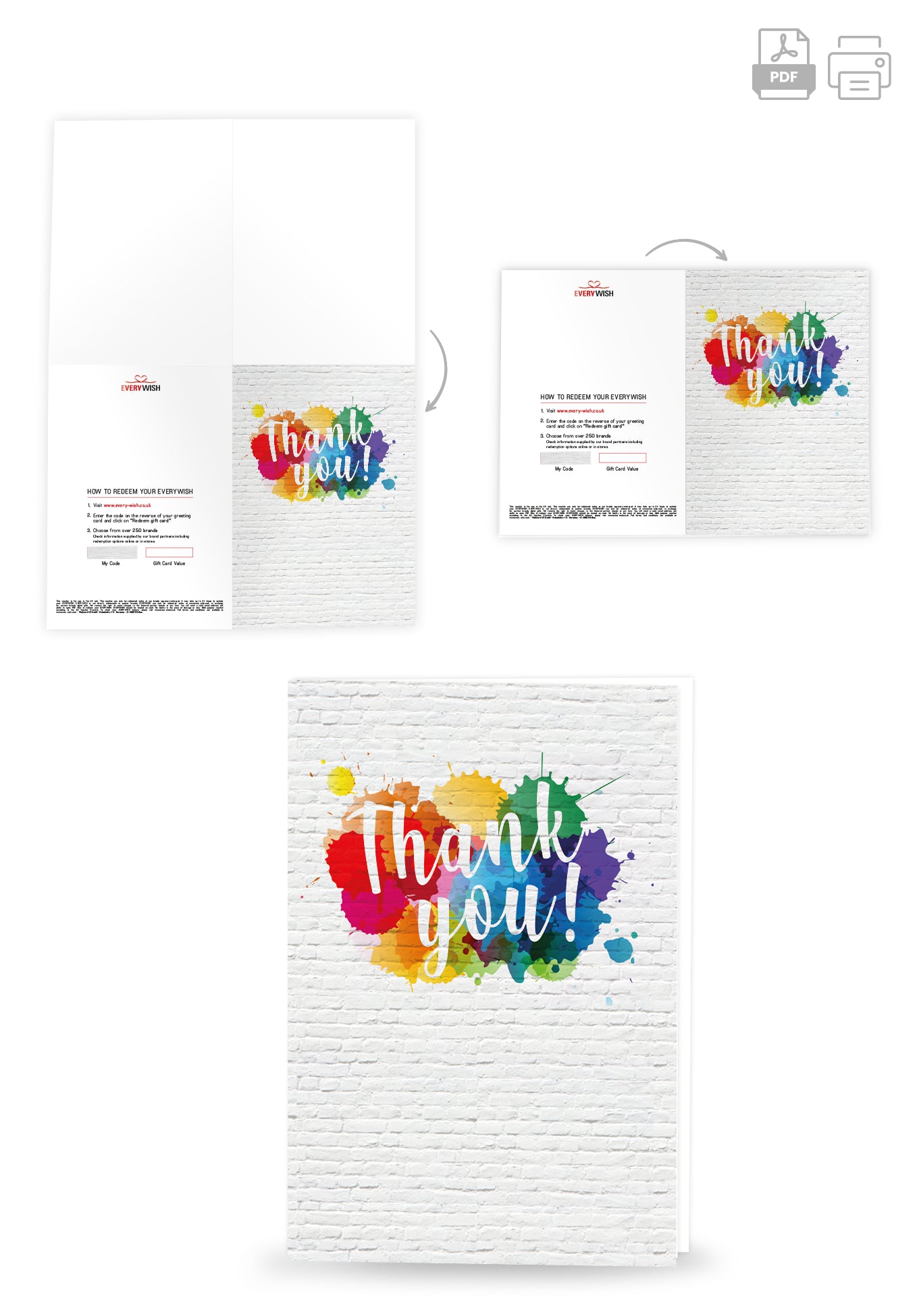 Thank you - Colourful splashes