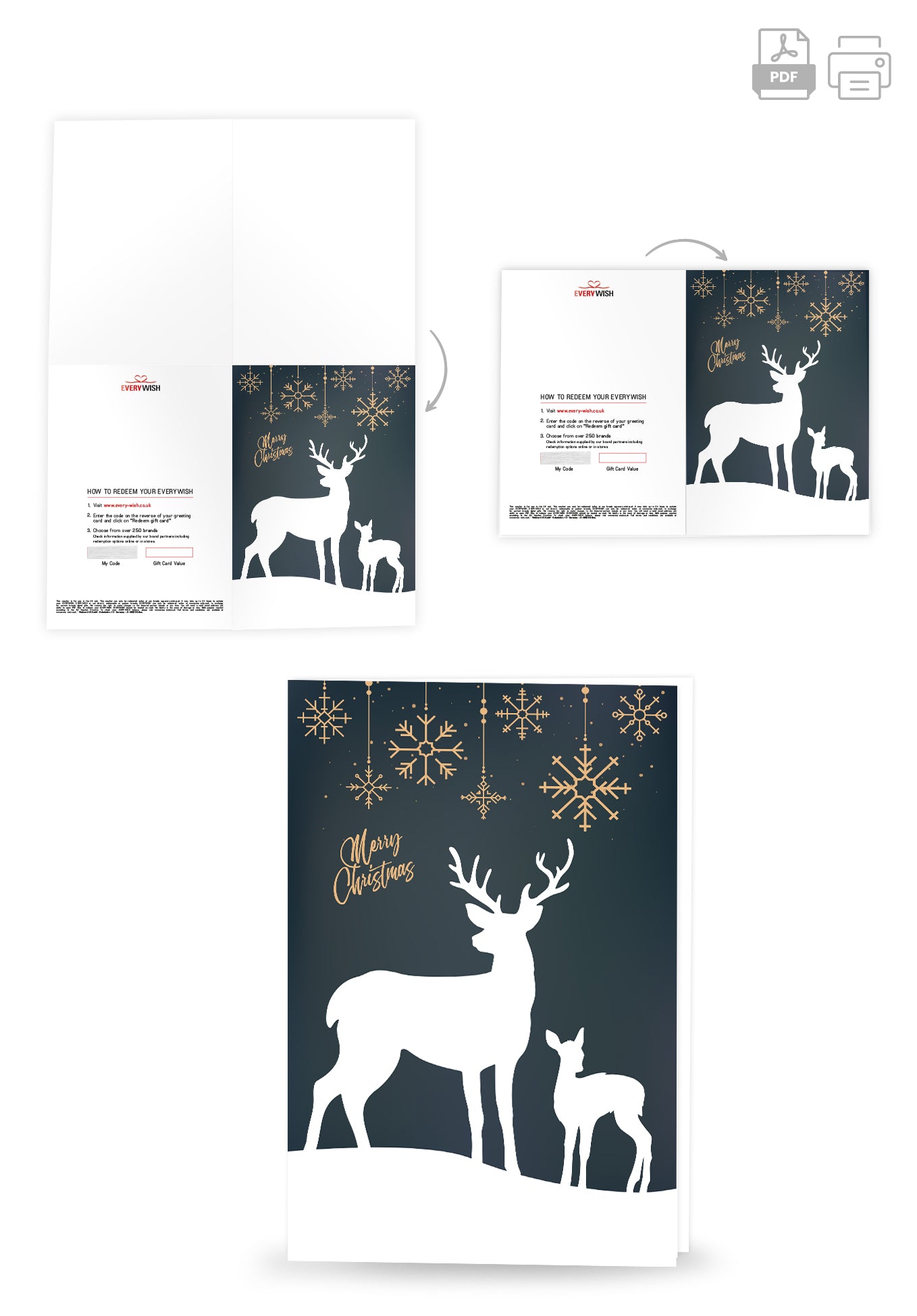 Merry Christmas - Reindeer Green