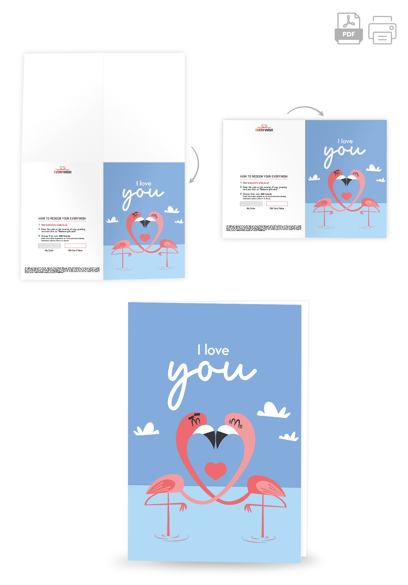 I love you - Flamingo