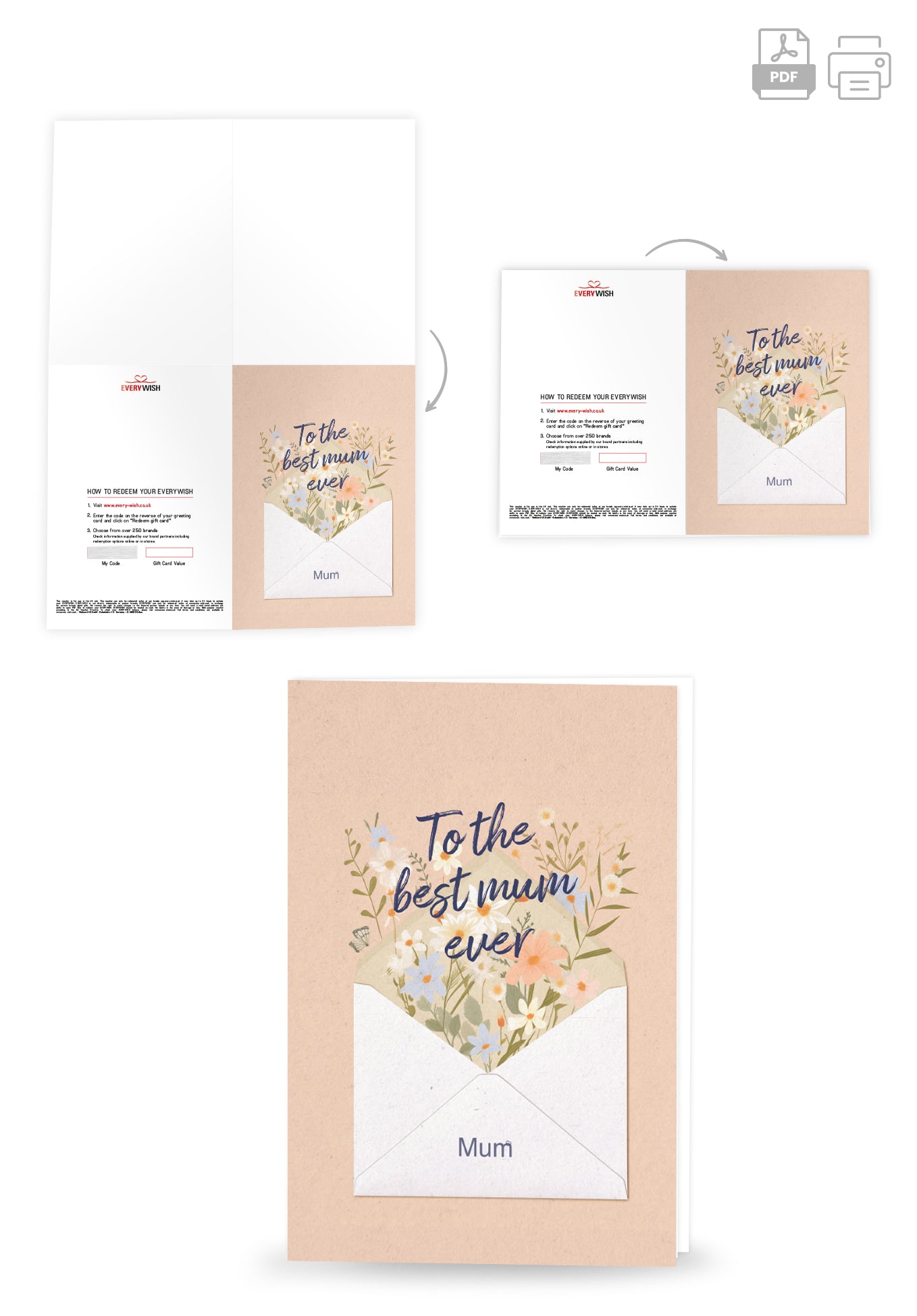 Best Mum ever - Letter Flowers