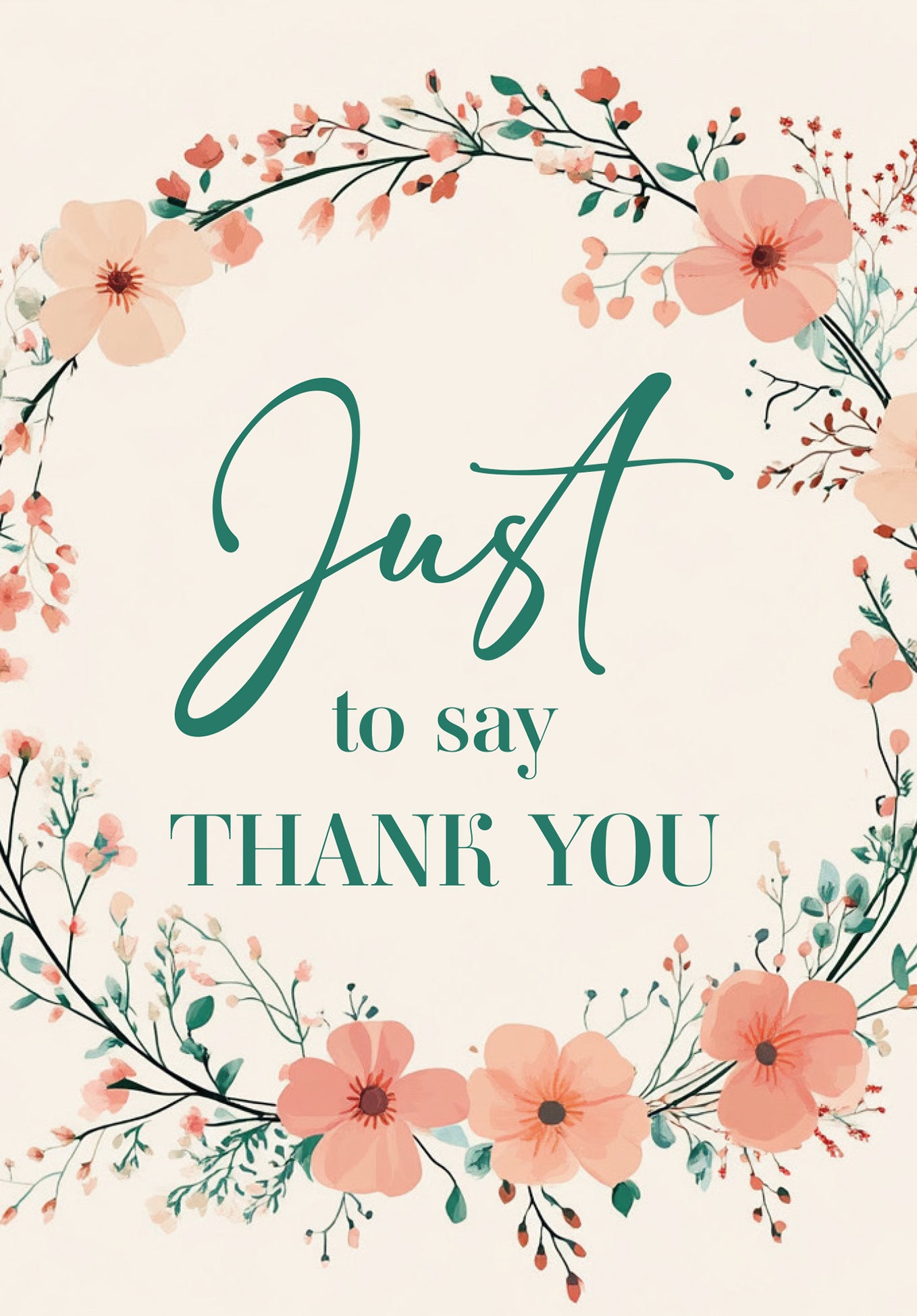 Just Thank you - Flower Wreath