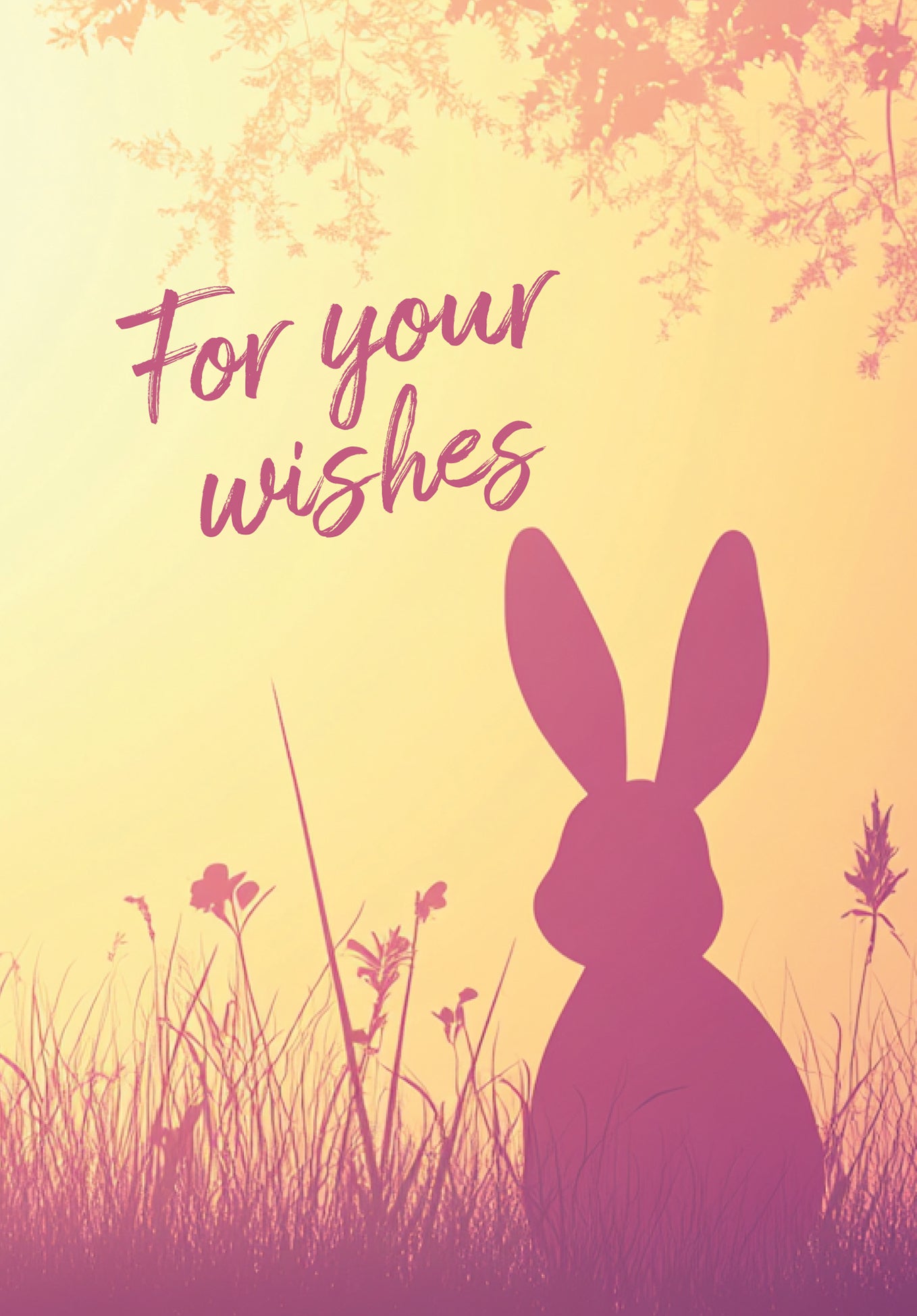 For your Wishes - Bunny Silhouette