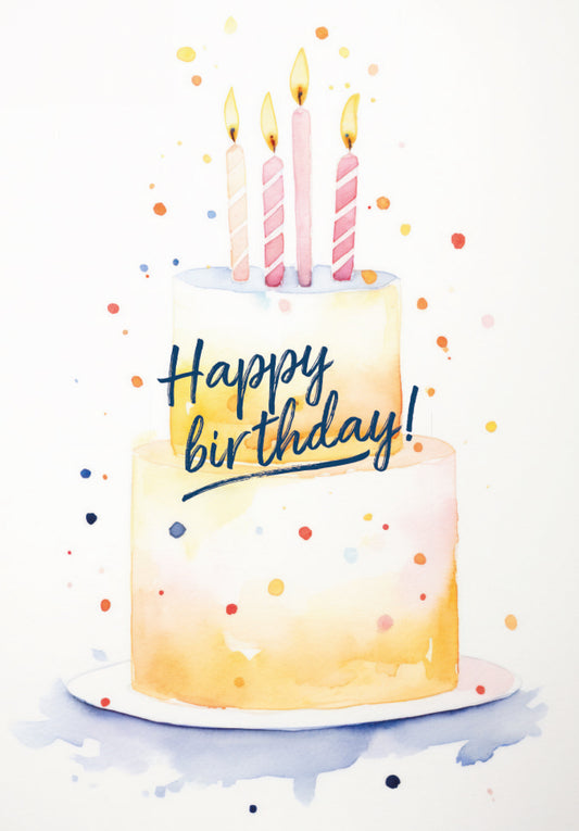 Happy Birthday - Yellow cake