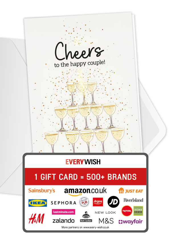 Cheers to the happy couple - Champagne pyramid