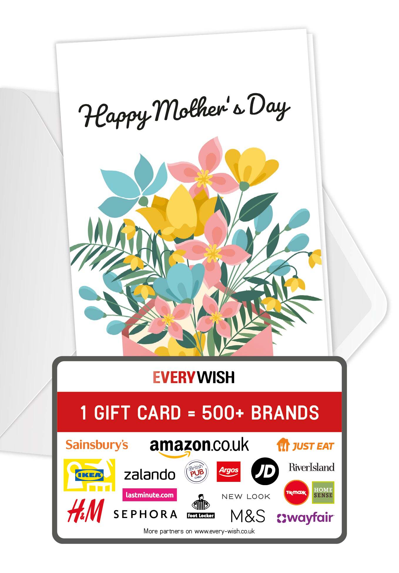 Happy Mother's Day - Flowers in an envelope