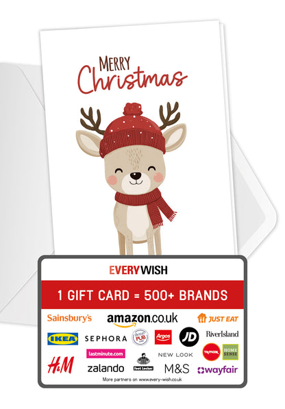 Merry Christmas - Deer with a hat