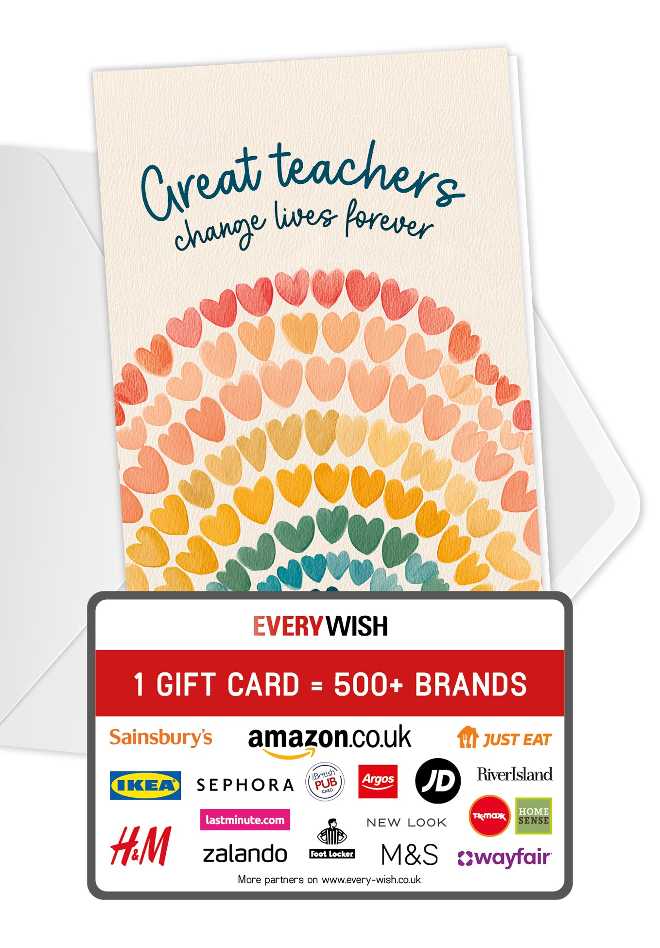 Great teachers change lives forever - Rainbow hearts
