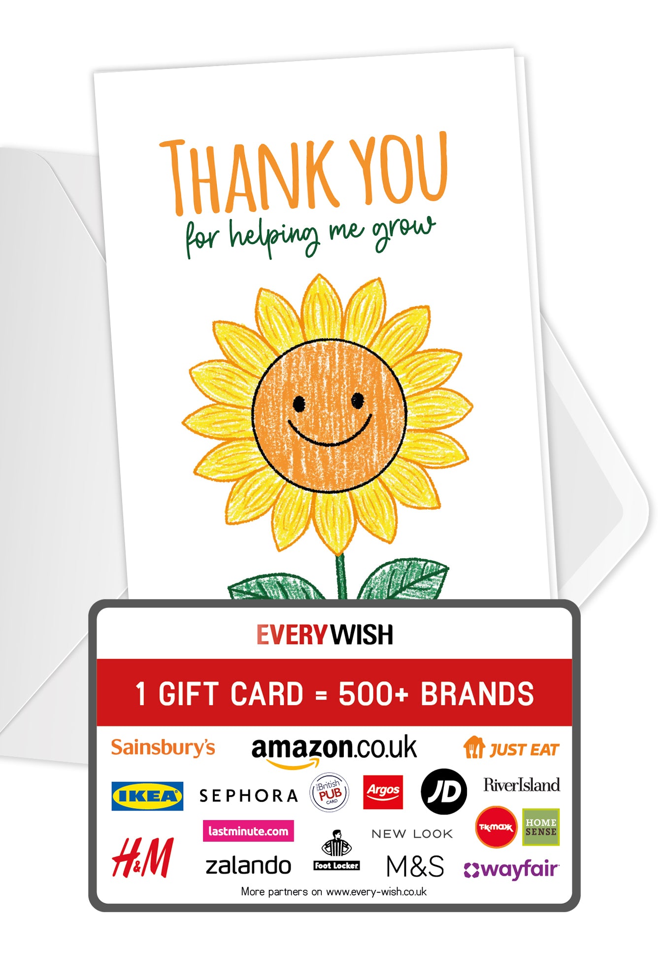 Thank you for helping me grow - Sunflower drawn
